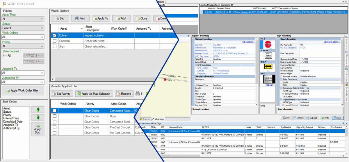 The Roadsoft user interface showing the some layer details.